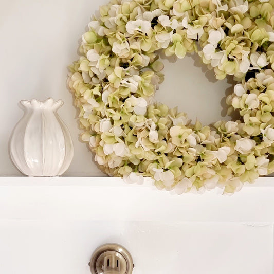 White Hydranger wreath