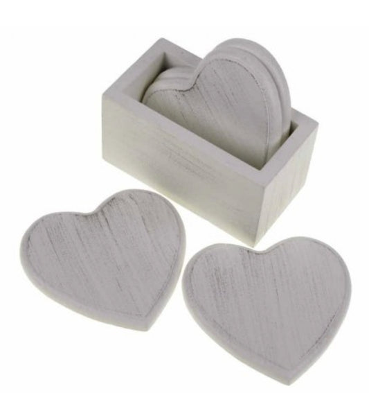 Heart coasters and holder